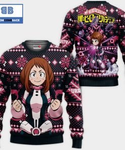 ochaco uraraka my hero academia anime christmas 3d sweater 3 l0qNG