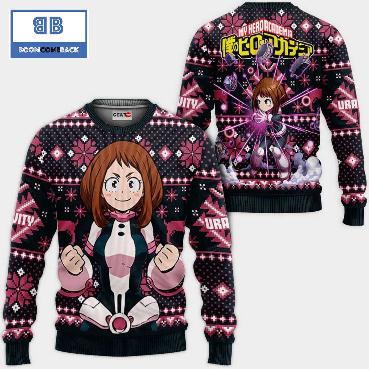 Ochaco Uraraka My Hero Academia Anime Christmas 3D Sweater