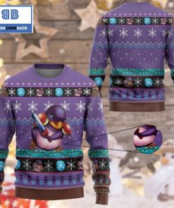 penguin soldier yu gi oh anime custom imitation knitted ugly christmas sweater 4 uhzj9