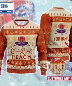 personalized crown royal whisky peach christmas 3d sweater 3 6r6vQ