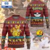 Pikachu And Eevee Pokemon Anime Custom Imitation Knitted Ugly Christmas Sweater