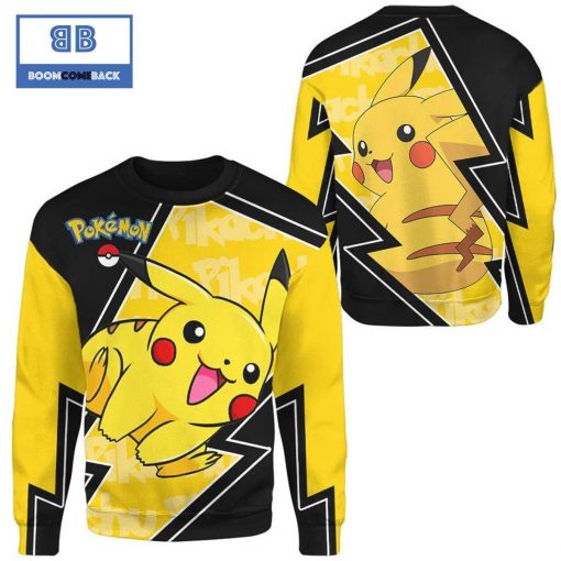 Pikachu Pokemon Anime Christmas 3D Sweatshirt