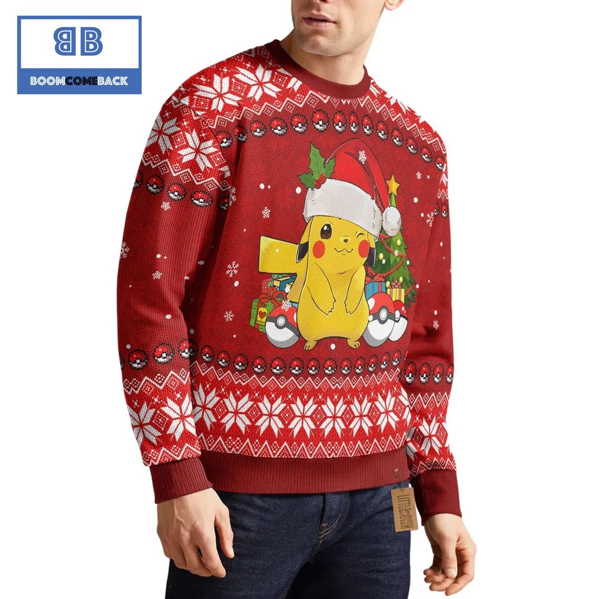 Pikachu Pokemon Anime Christmas Custom Knitted 3D Sweater