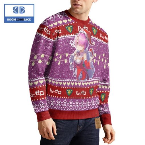 Ram Re Zero Anime Christmas Custom Knitted 3D Sweater