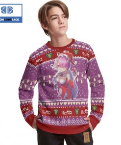 ram re zero anime christmas custom knitted 3d sweater 2 p5xiO