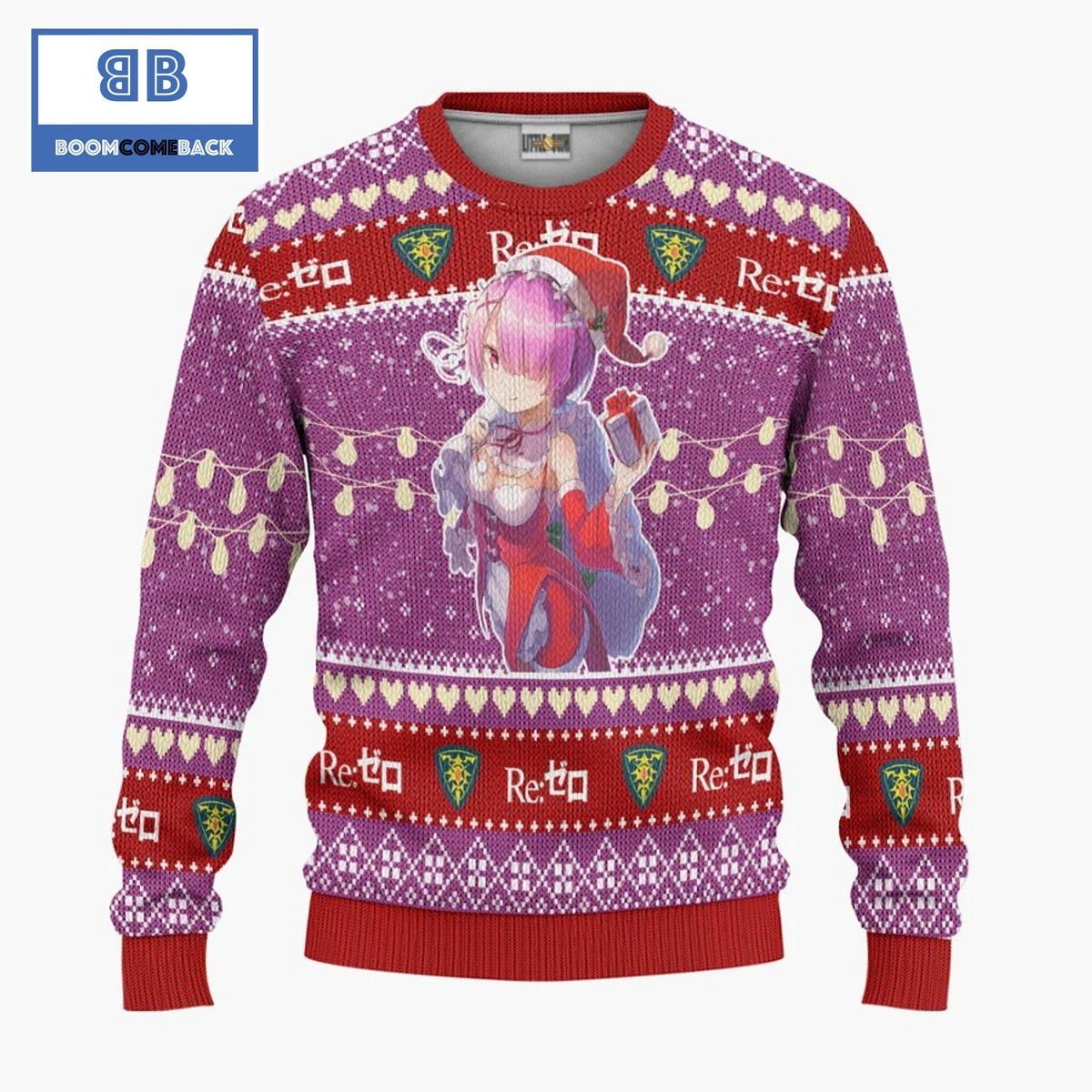 Ram Re Zero Anime Christmas Custom Knitted 3D Sweater