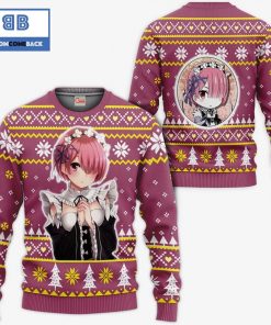 ram re zero anime ugly christmas sweater 3 cMcZC