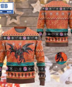 red eyes darkness metal dragon yu gi oh anime custom imitation knitted christmas 3d sweater 2 c61ed