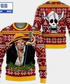red hair shank one piece anime christmas 3d sweater 2 SMFCy