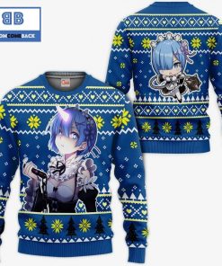 rem re zero anime ugly christmas sweater 3 06Amf