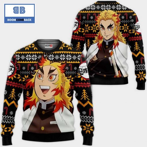 Rengoku Kimetsu No Yaiba Anime Ugly Christmas Sweater