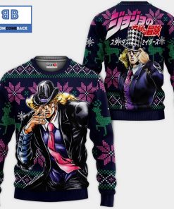 robert speedwagon jojos bizarre adventure anime christmas 3d sweater 2 yHsn7