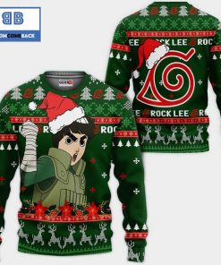 rock lee satan claus naruto anime ugly christmas sweater 4 m6LG6