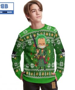 roronoa zoro one piece anime christmas custom knitted 3d sweater 2 m1syI