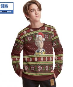 saitama one punch man anime christmas custom knitted 3d sweater 2 ldoHV