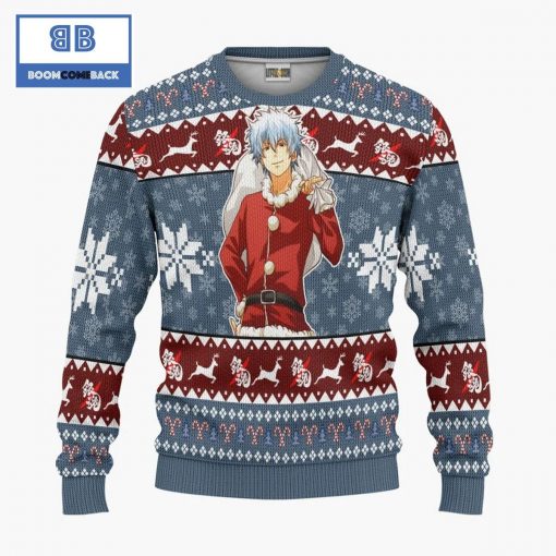 Sakata Gintoki Gintama Anime Christmas Custom Knitted 3D Sweater