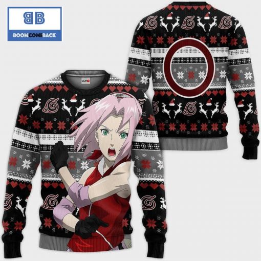 Sakura Naruto Anime Ugly Christmas Sweater