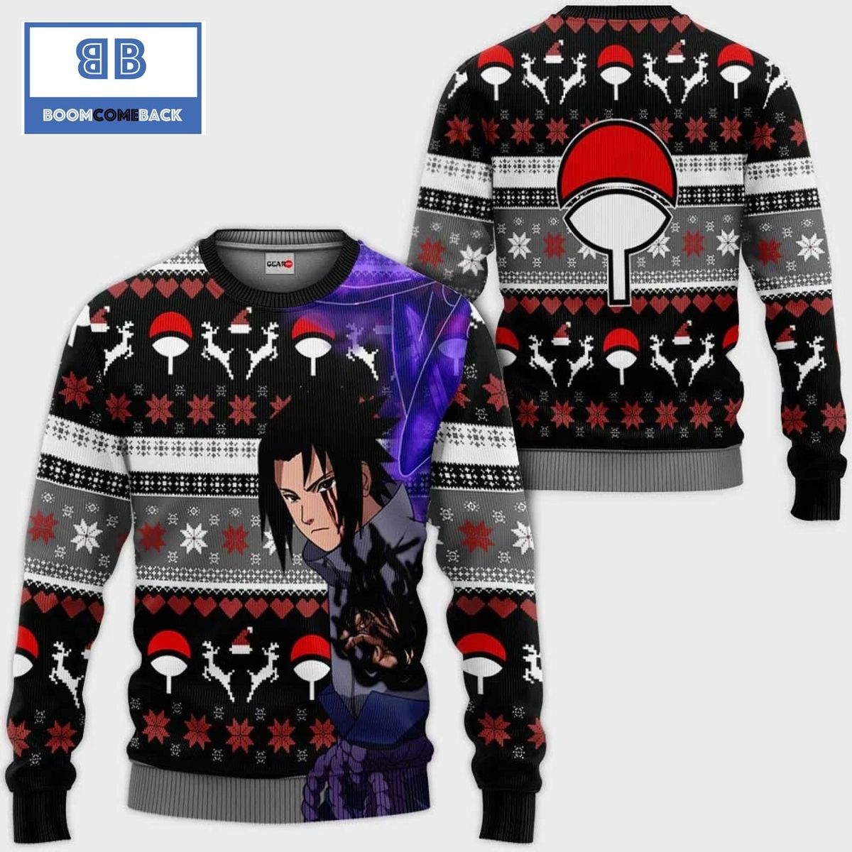Sasuke Naruto Anime Ugly Christmas Sweater