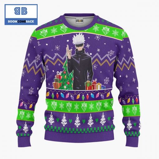 Satoru Gojou Jujutsu Kaisen Anime Christmas Custom Knitted 3D Sweater