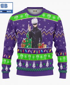 satoru gojou jujutsu kaisen anime christmas custom knitted 3d sweater 4 VBUNk