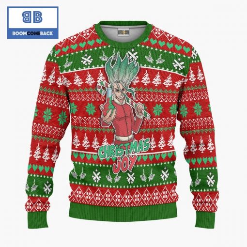 Senku Ishigami Dr Stone Anime Christmas Custom Knitted 3D Sweater
