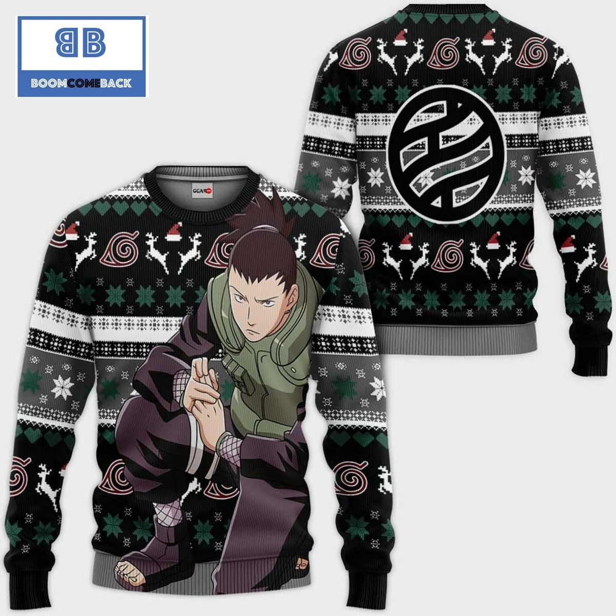 Shikamaru Naruto Anime Ugly Christmas Sweater