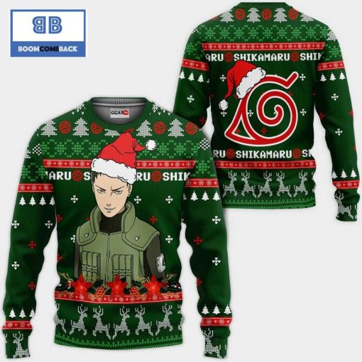 Shikamaru Satan Claus Naruto Christmas 3D Sweater