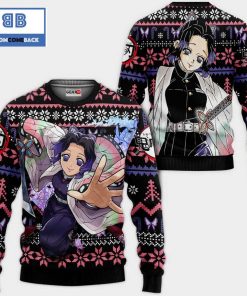 shinobu kimetsu no yaiba anime ugly christmas sweater 2 s5fwZ