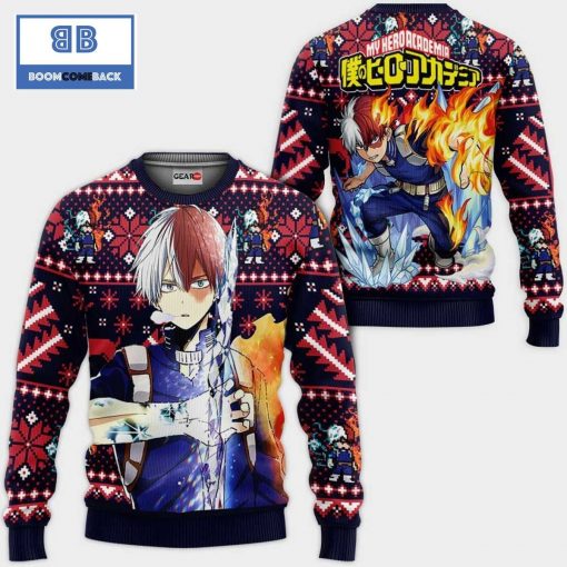 Shoto Todoroki My Hero Academia Anime Christmas 3D Sweater