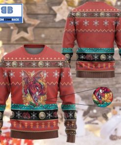 slifer the toon dragon by kraus yu gi oh anime custom imitation knitted christmas 3d sweater 2 38xMk