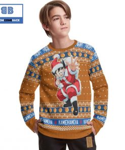 son goku santa claus dragon ball anime christmas custom knitted 3d sweater 2 JwF51