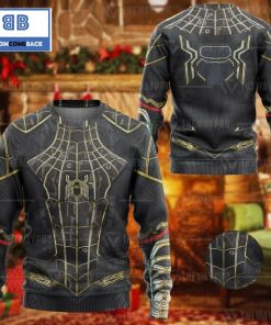 spider man black and gold custom imitation knitted christmas 3d sweater 3 uwUOA