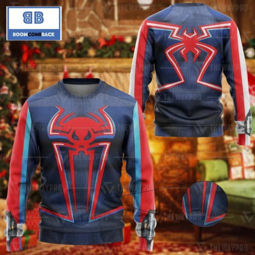 Spider Man Miles 2099 Suit Custom Imitation Knitted Christmas 3d Sweater