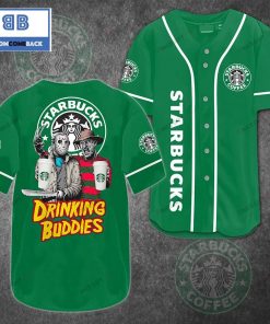 Starbucks Horror Drinking Buddies Halloween Baseball Jersey
