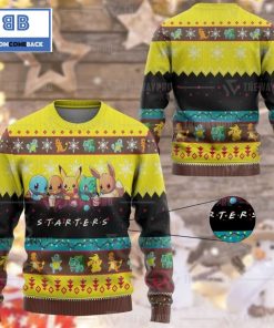 Starters Pokemon Anime Custom Imitation Knitted Ugly Christmas Sweater