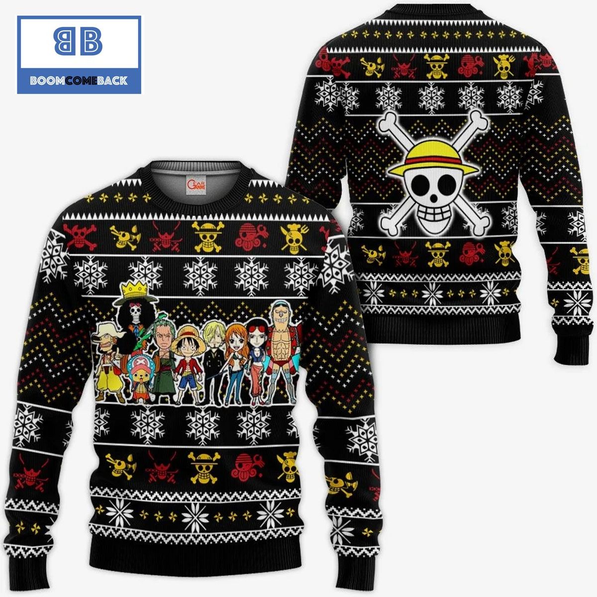 Straw Hat Pirates One Piece Anime 3D Christmas Sweater