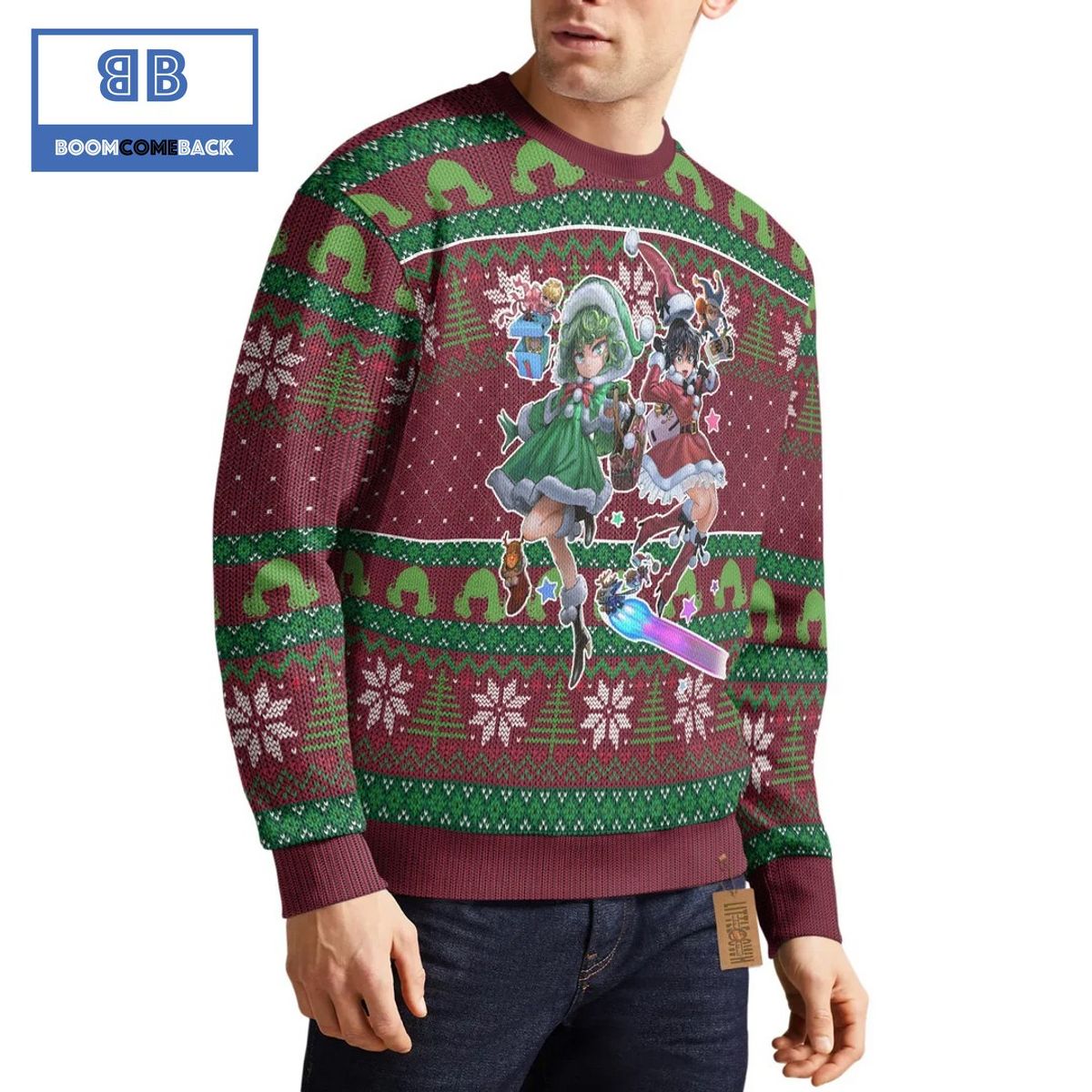 Tatsumaki And Fubuki One Punch Man Anime Christmas Custom Knitted 3D Sweater