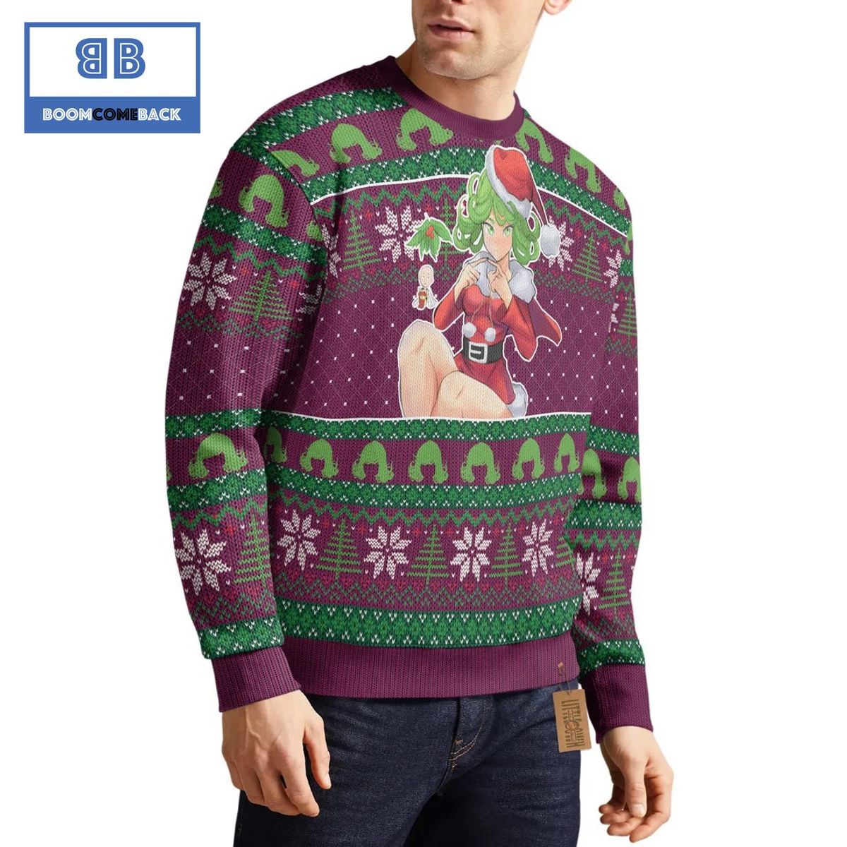 Tatsumaki One Punch Man Anime Christmas Custom Knitted 3D Sweater
