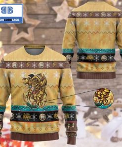 the winged toon of ra yu gi oh anime custom imitation knitted christmas 3d sweater 3 8OgS4