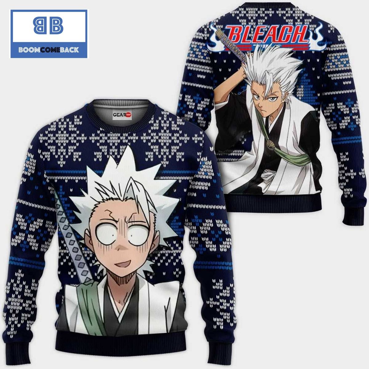 Toshiro Hitsugaya Bleach Anime Ugly Christmas Sweater