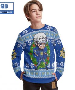 trafalgar law one piece anime christmas custom knitted 3d sweater 2 PqBAV