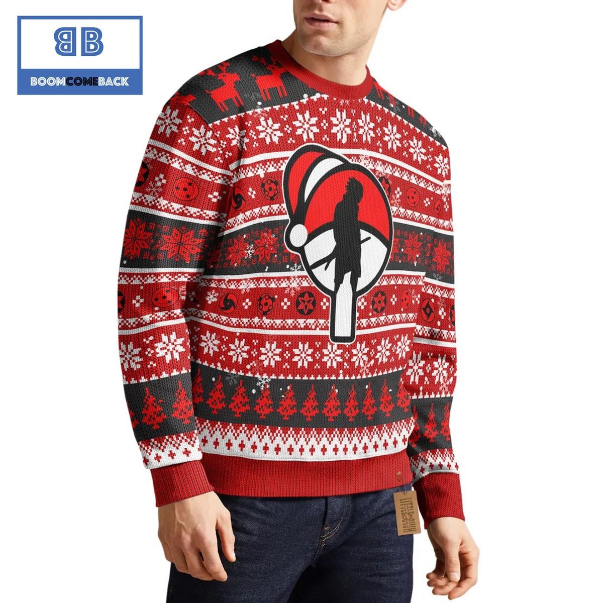 Uchiha Clan Mangekyou Sharingan Naruto Anime Christmas Custom Knitted 3D Sweater