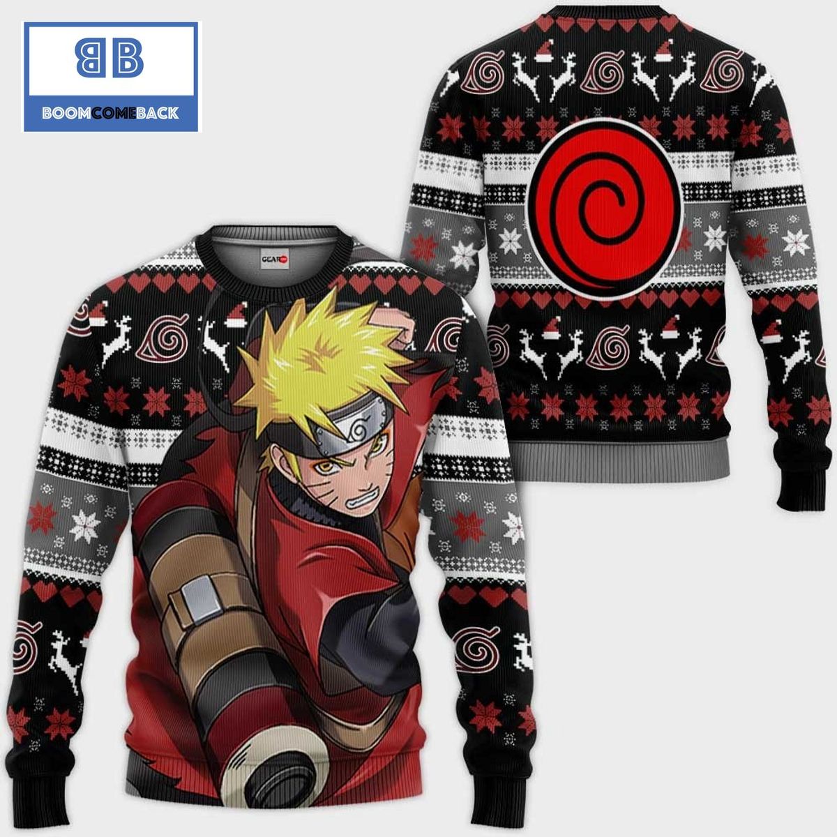 Uzumaki Naruto Sage Mode Naruto Anime Christmas 3D Sweater