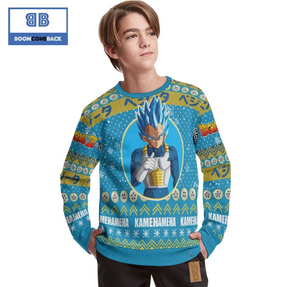 Vegeta Super Saiyan Blue Dragon Ball Anime Christmas Custom Knitted 3D Sweater