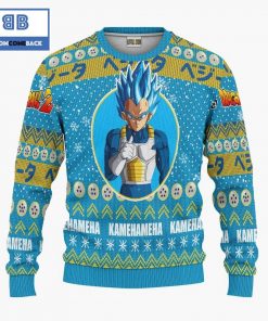 vegeta super saiyan blue dragon ball anime christmas custom knitted 3d sweater 4 y7urt