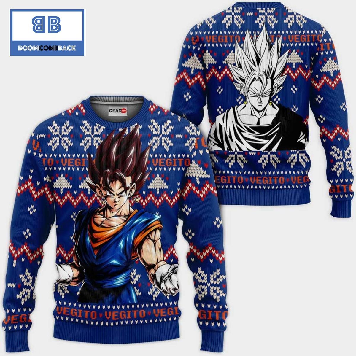 Vegito Dragon Ball Anime Christmas 3D Sweater