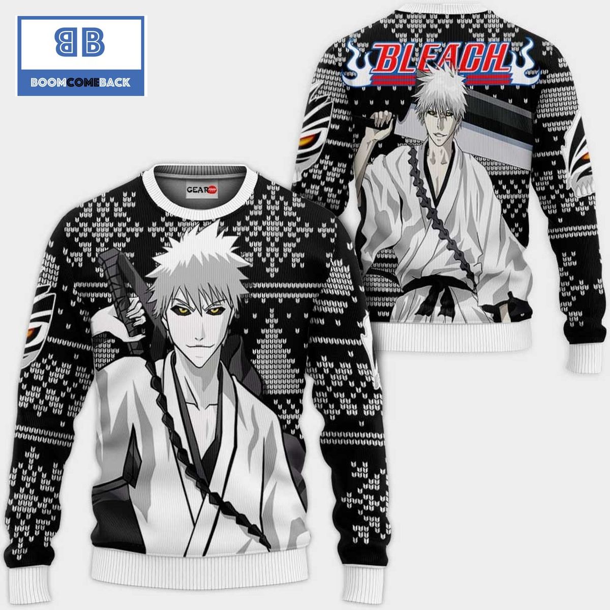 Zangetsu Bleach Anime Ugly Christmas Sweater