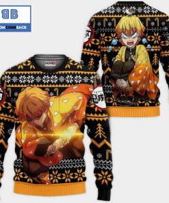 zenitsu kimetsu no yaiba anime christmas 3d sweater 3 u5pBi