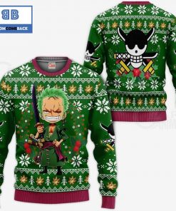zoro one piece anime ugly christmas sweater 2 ToPf0