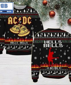 AC DC Rock Band Hells Bells Christmas Ugly Sweater